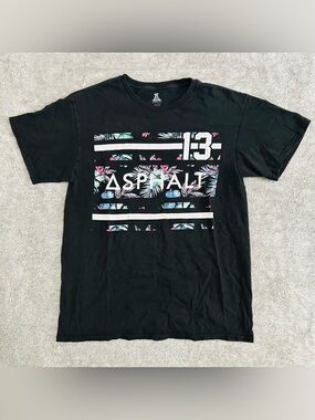 Vintage Asphalt Floral 13 Graphic T-Shirt – Men’s Medium
